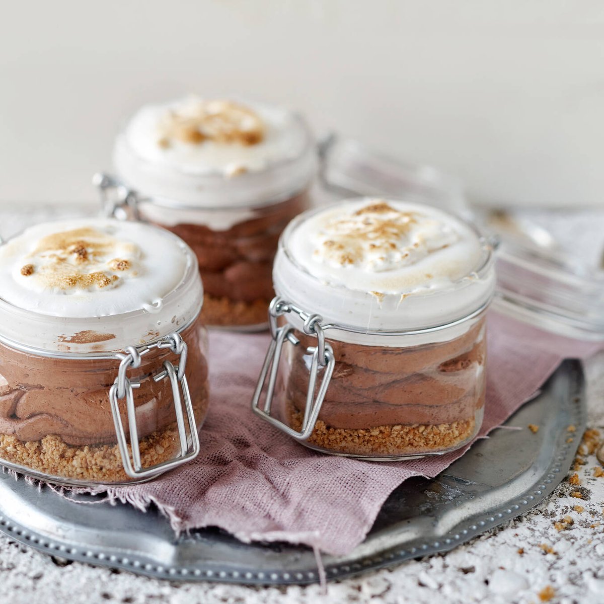 SMores juustokakku kupissa