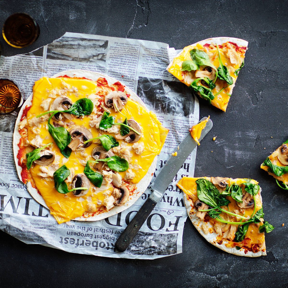 Pikapizza tortillalettuun