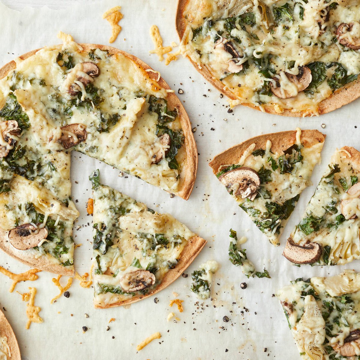 Lehtikaali-tortillapizzat