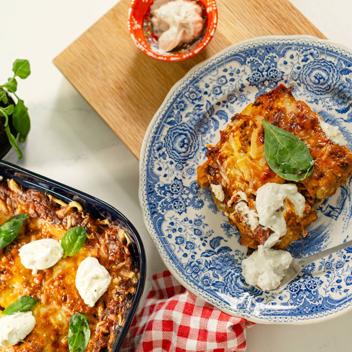 Imanin ja Leenan Nyhtökaura-lasagne