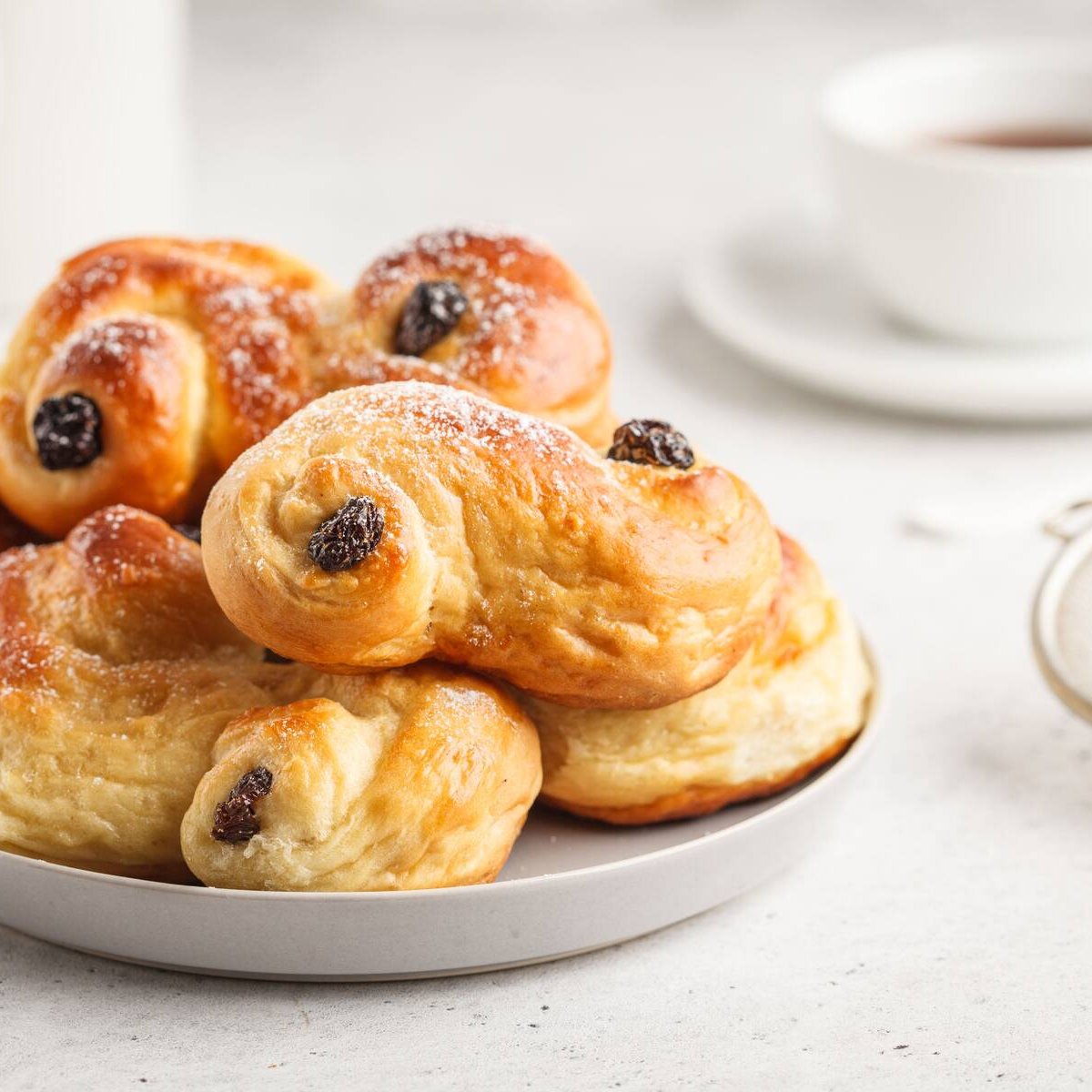 Lussebullar med havredryck