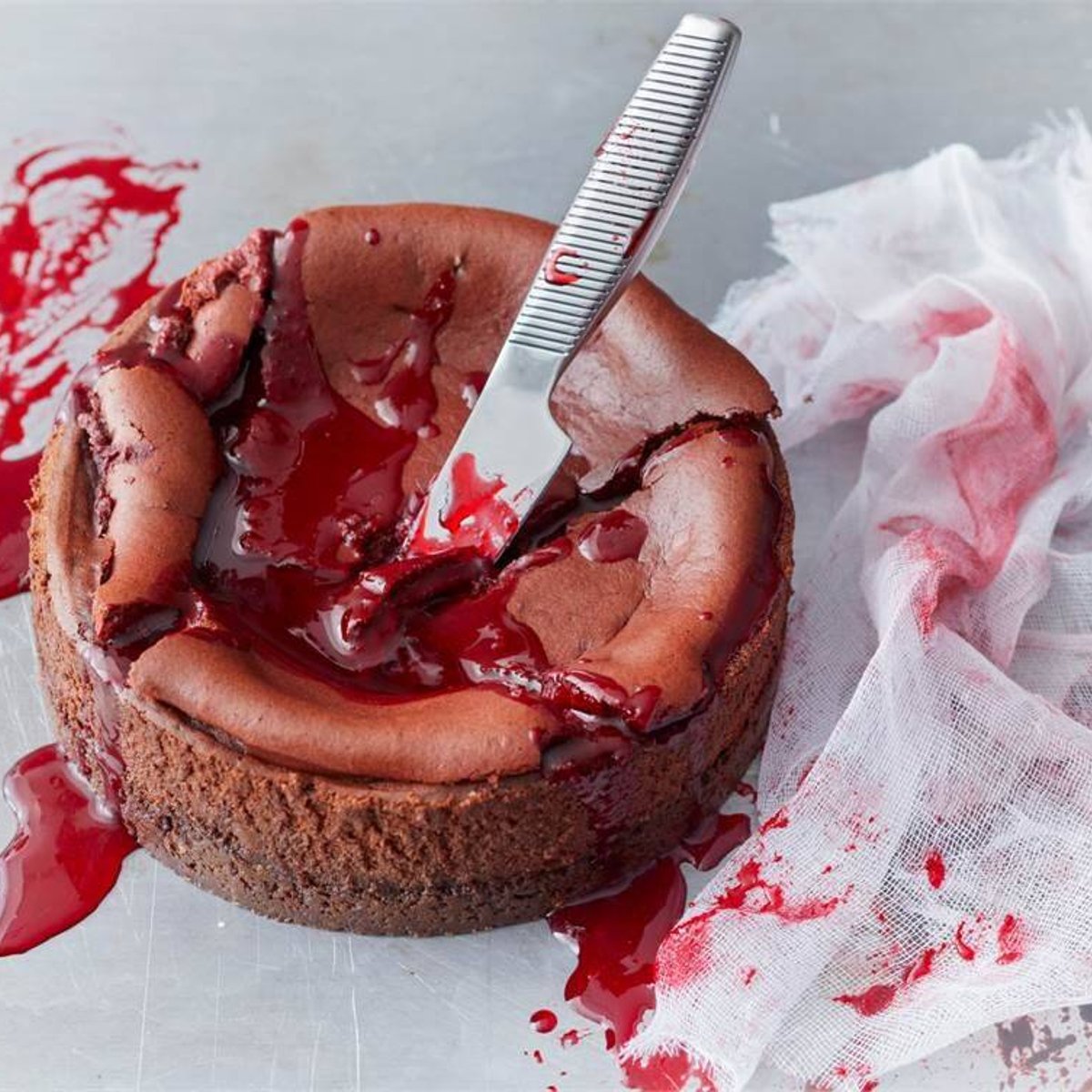 Halloween cheesecake med choklad
