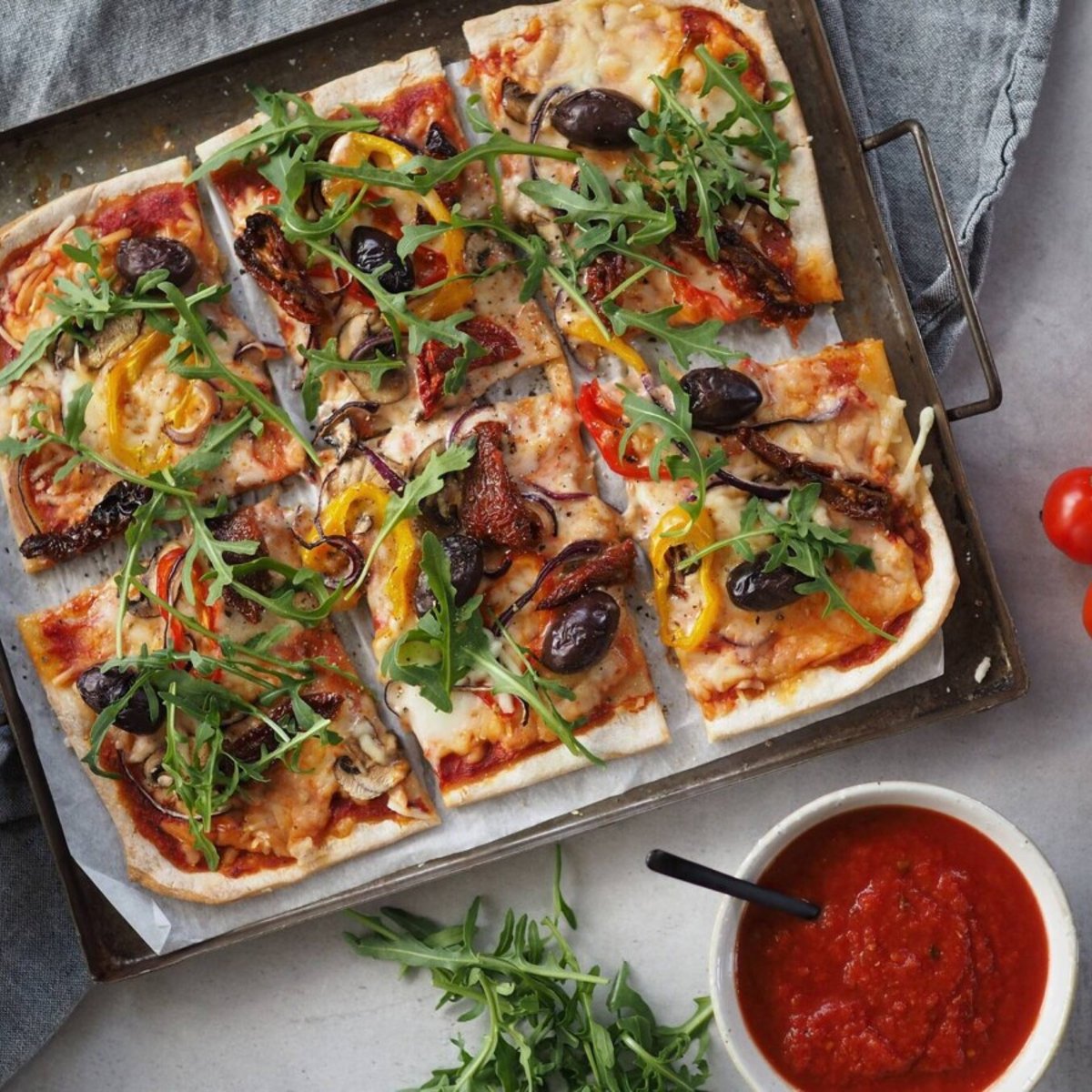 Vegetarisk och glutenfri pizza