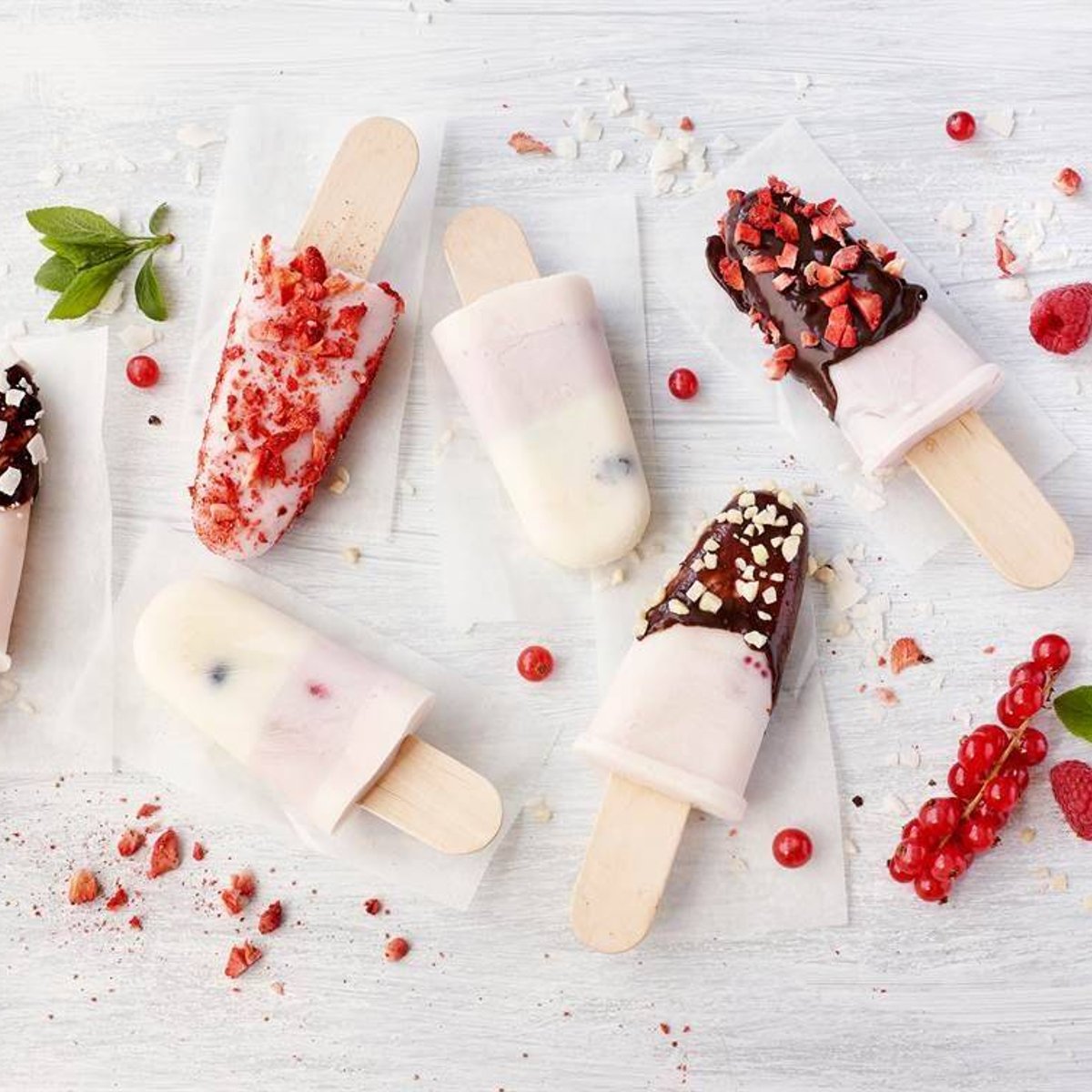 Glasspinnar av kefir