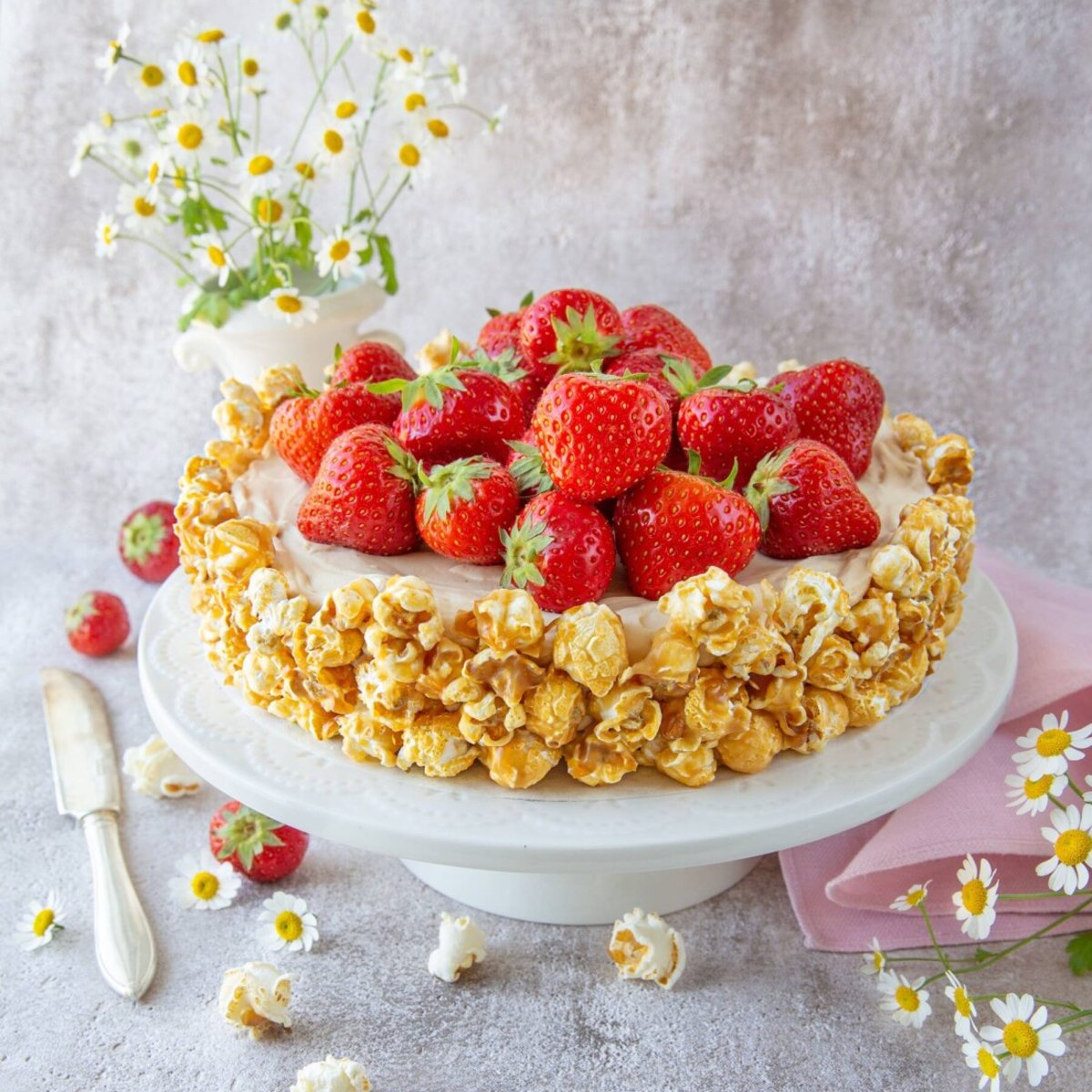 Popcorntårta