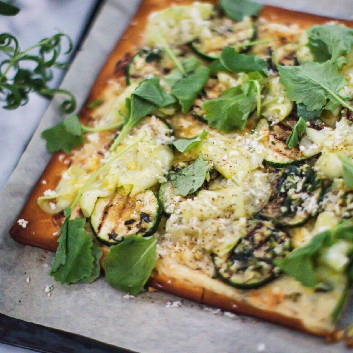 Pizza bianco verde