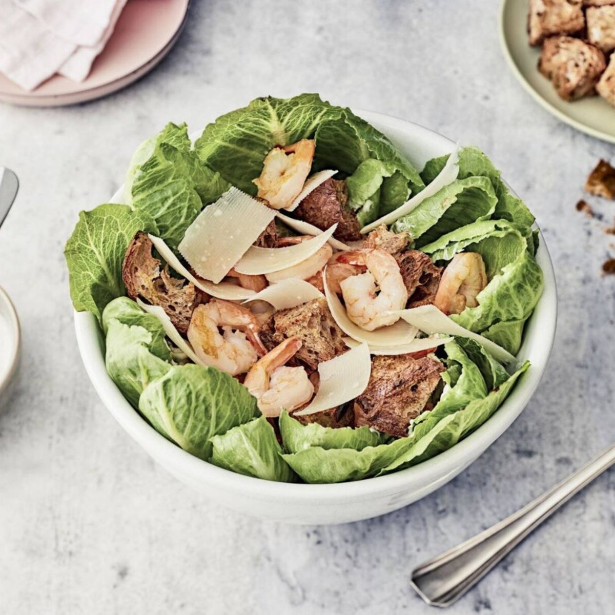 Caesarsallad med räkor