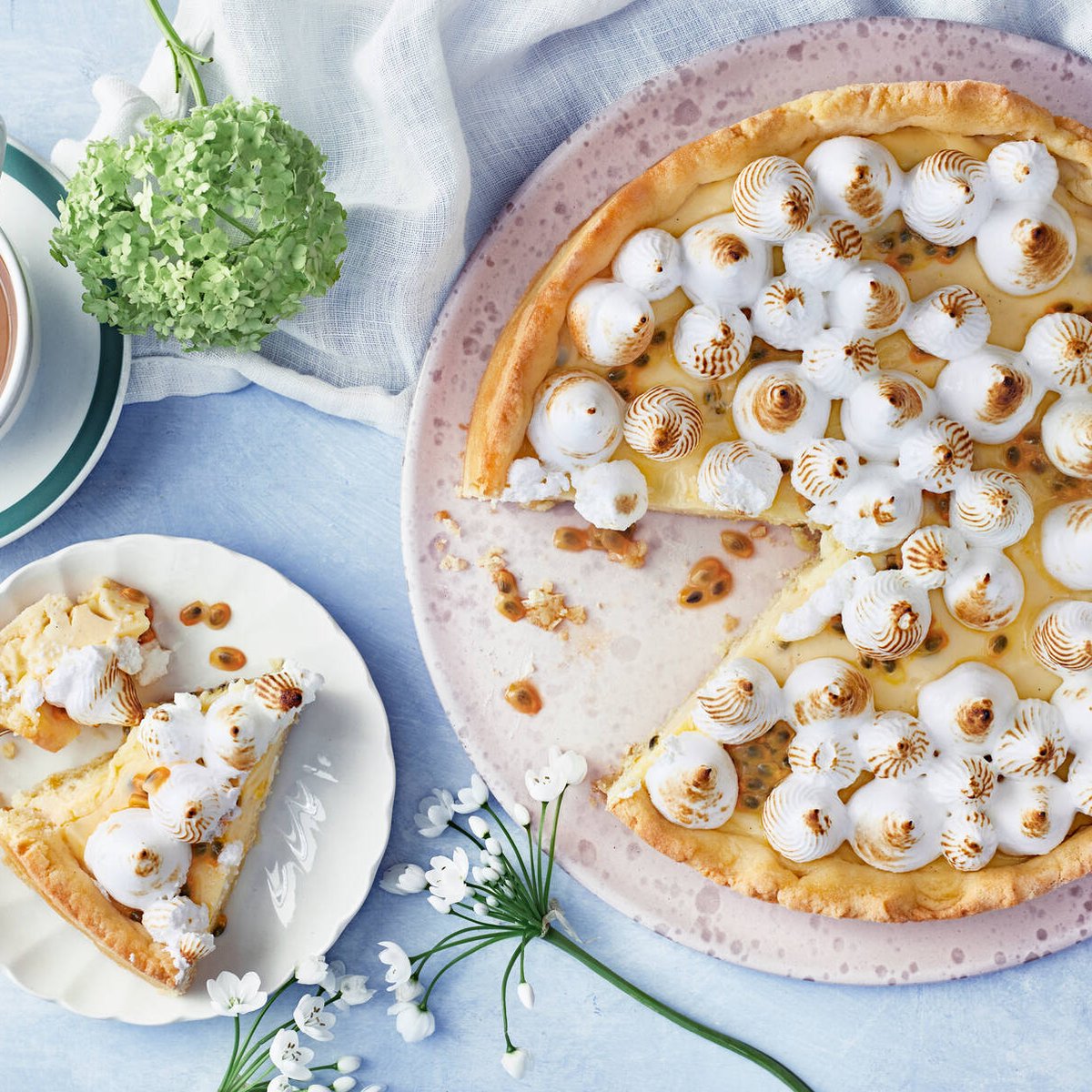 Mango och passionsfruktspaj
