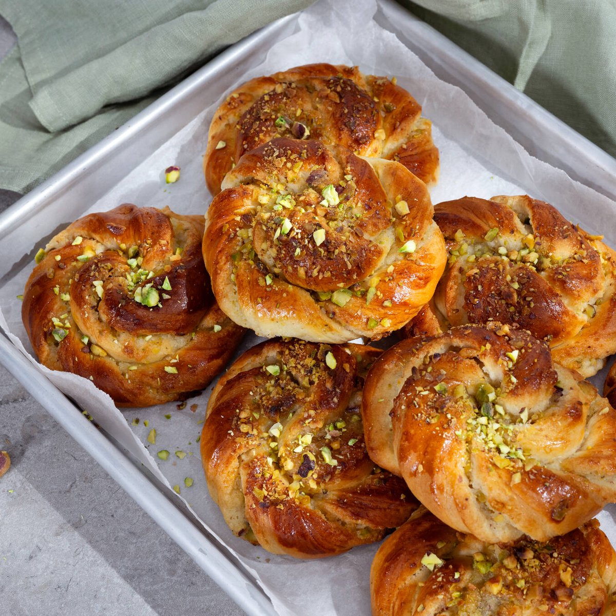 Karlsbaderbullar med pistage