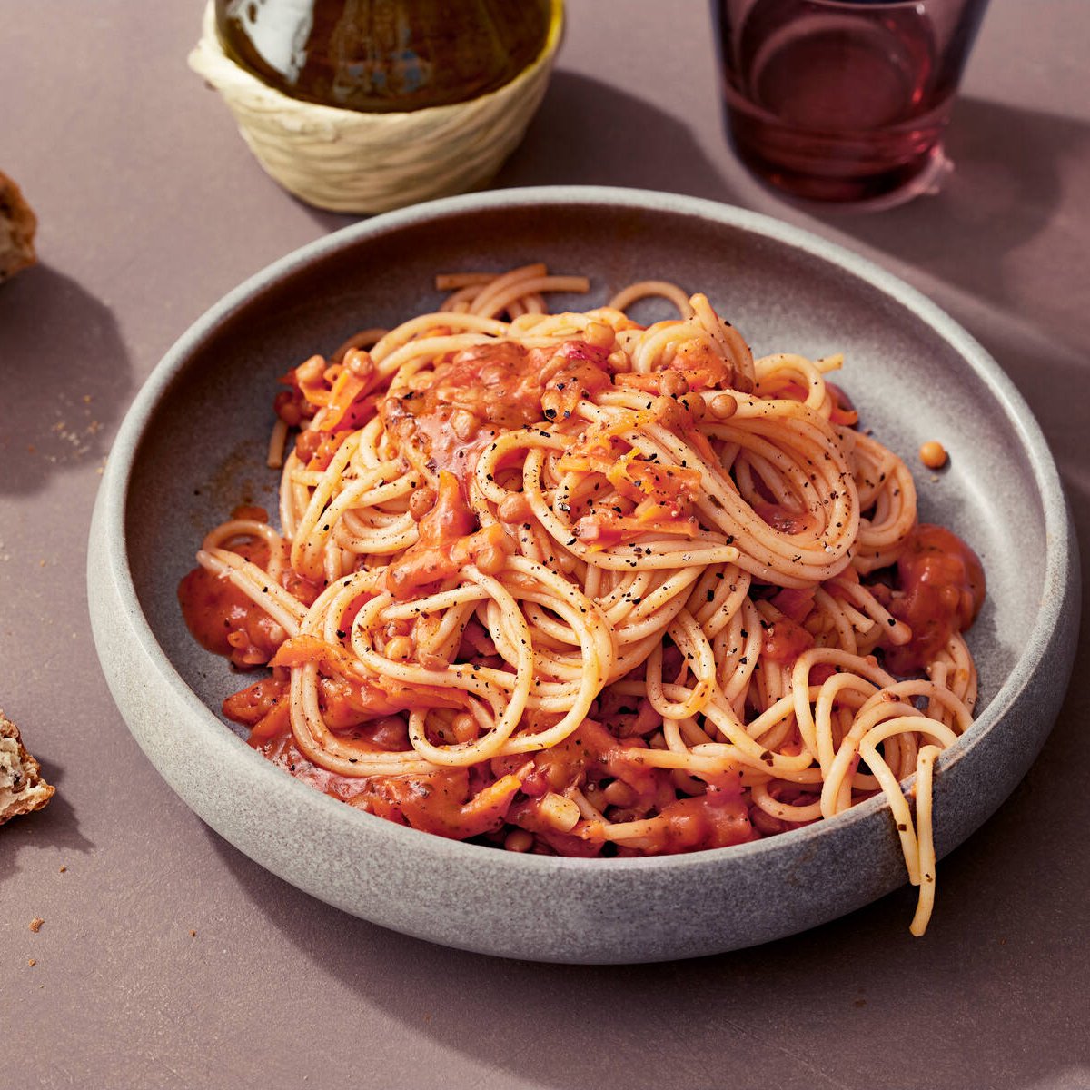 Snabblagad linsbolognese