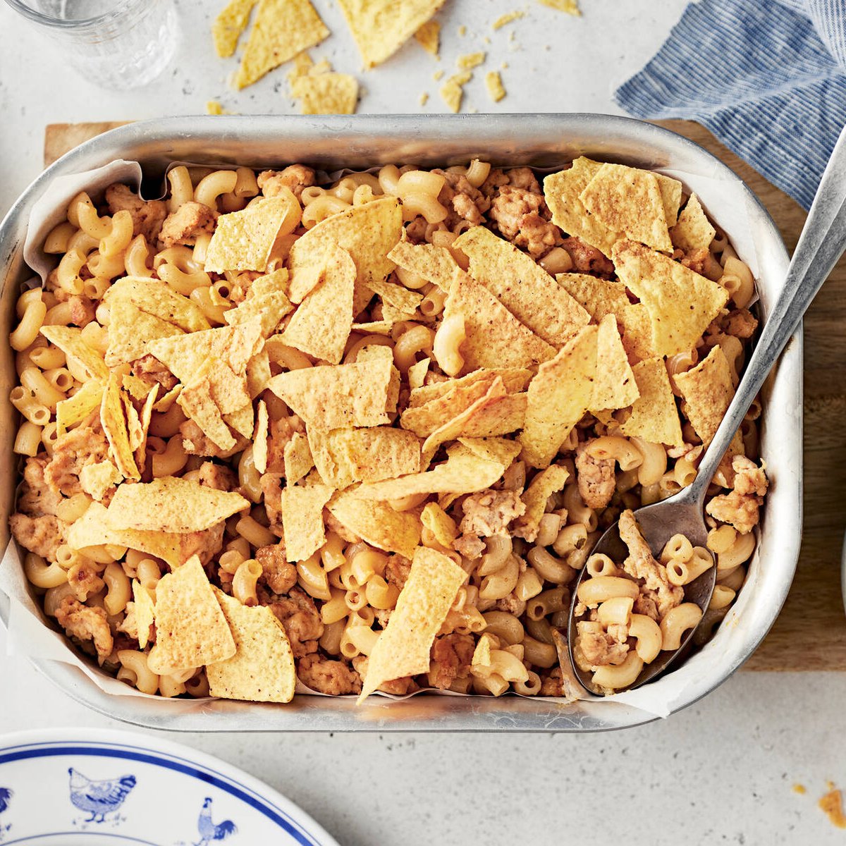 Makaronilåda med kyckling och tacosmak