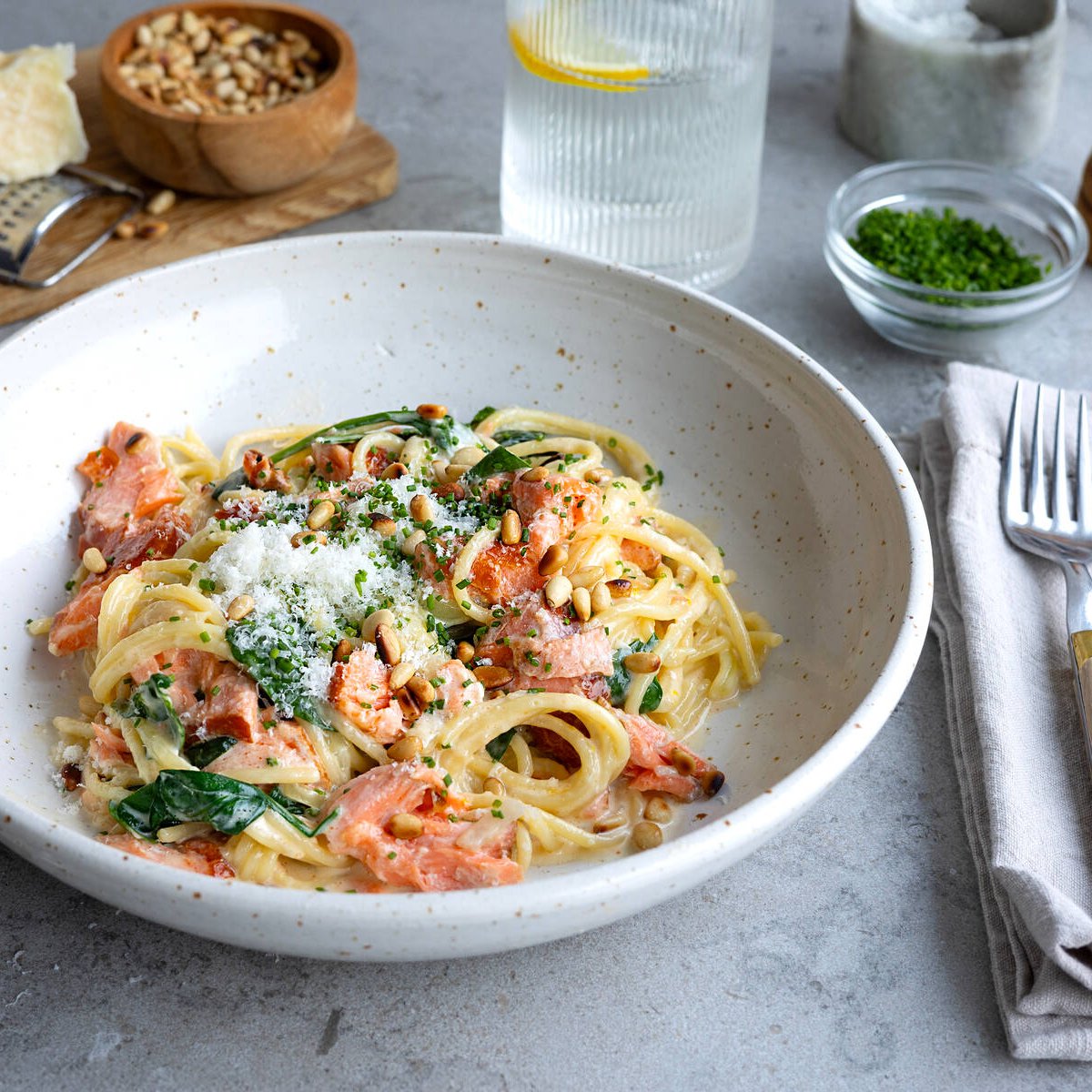 Krämig laxpasta