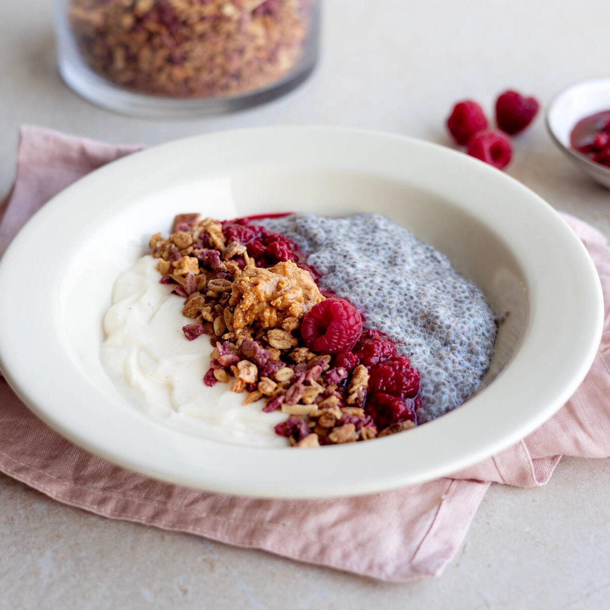 Chiapudding med vaniljkvarg
