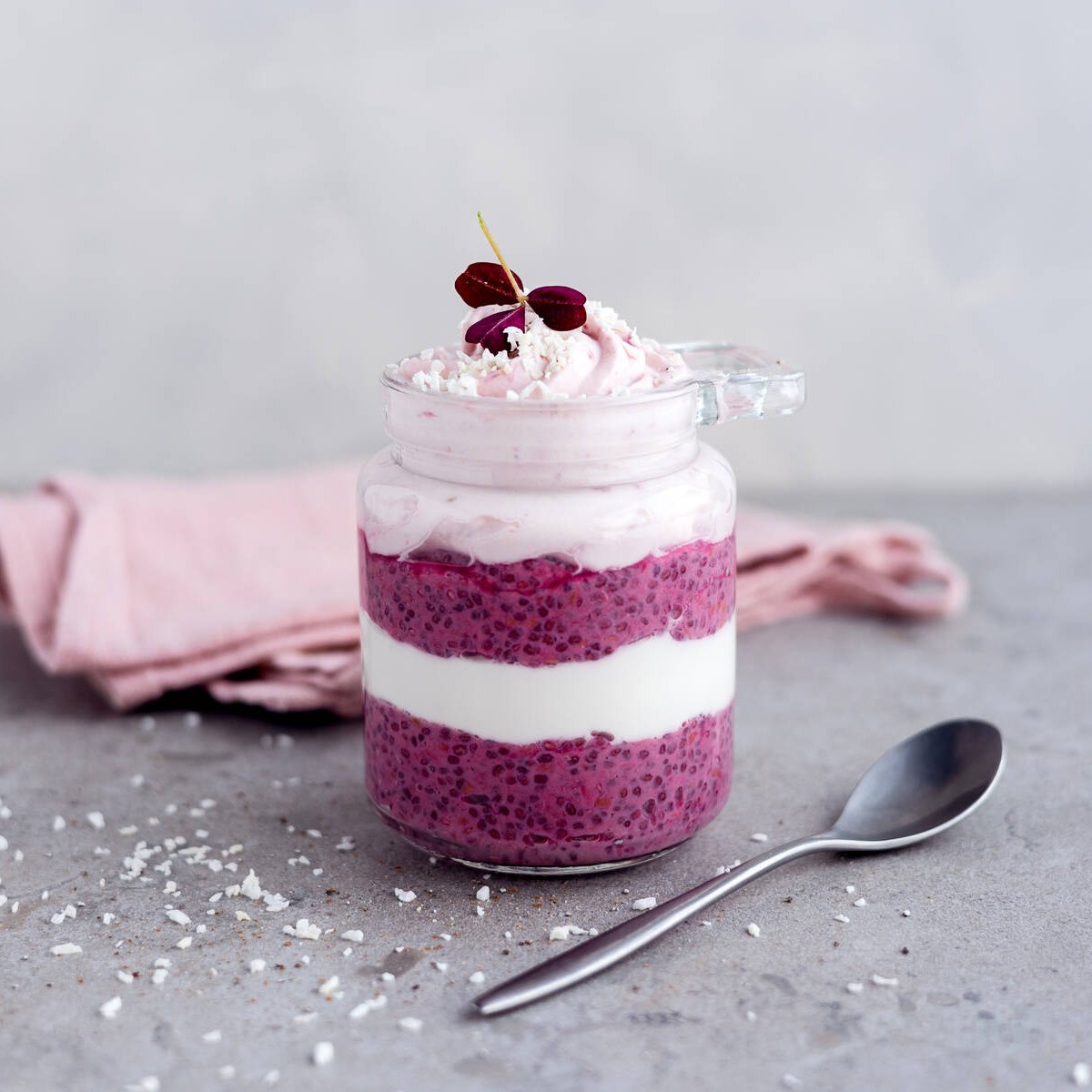 Hallonchiapudding