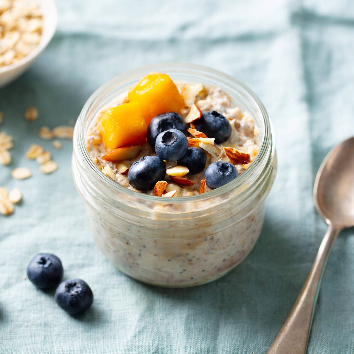 Lyxig overnight oats med mango