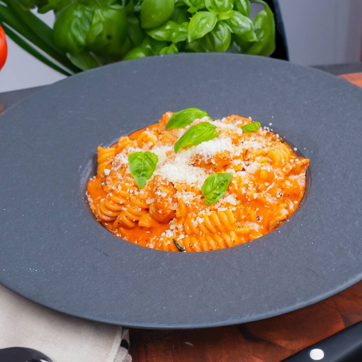 One pot pasta med kyckling och ost