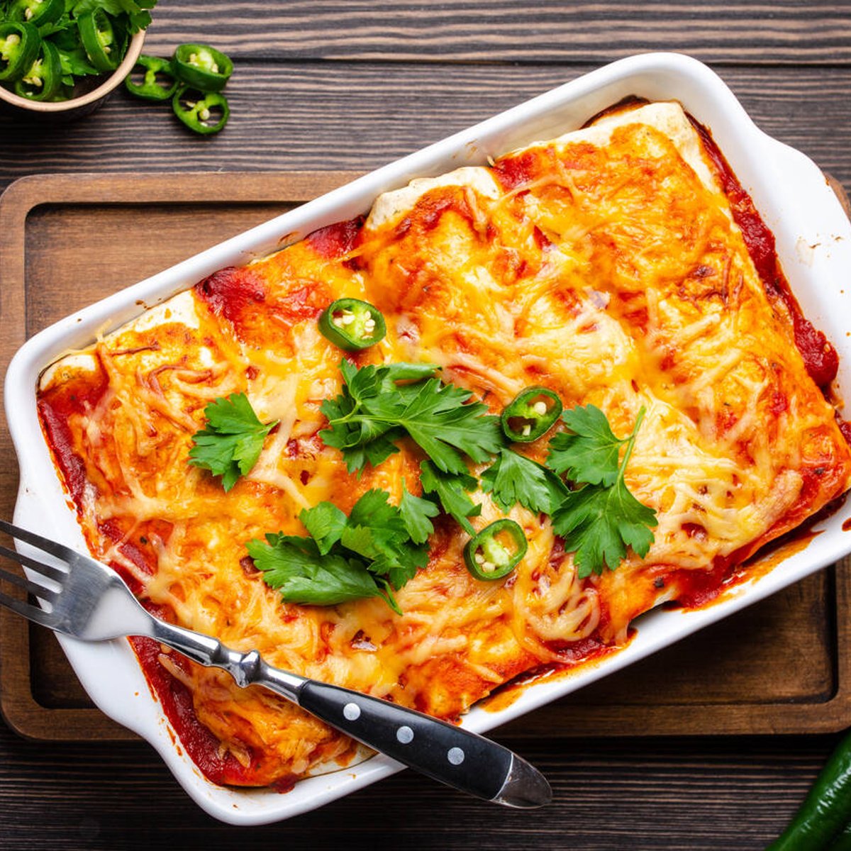 Enchiladas med svarta bönor
