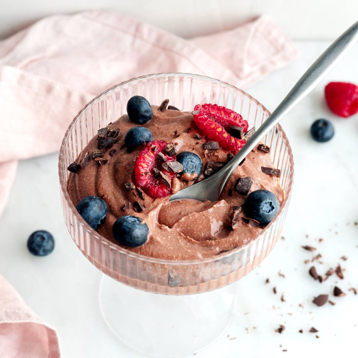 Chokladmousse med cottage cheese