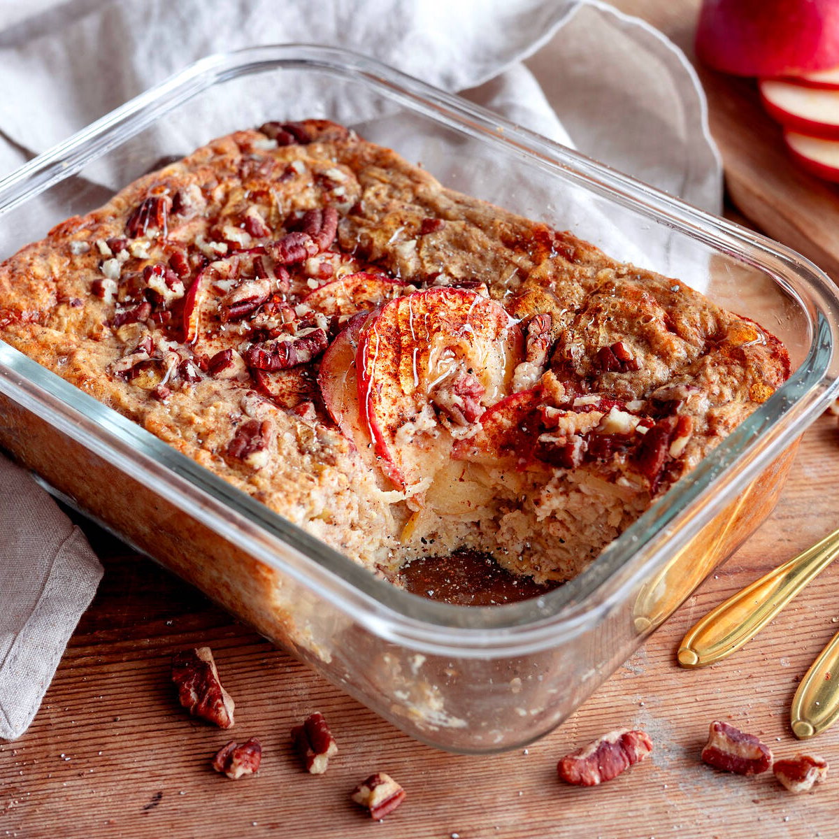 Baked oats äppelkaka