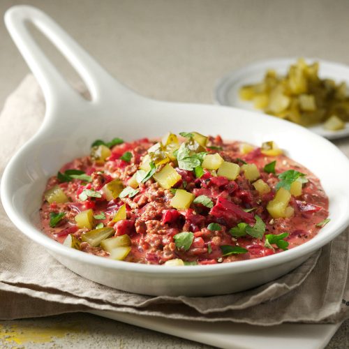 Jauheliha-punajuurikastike