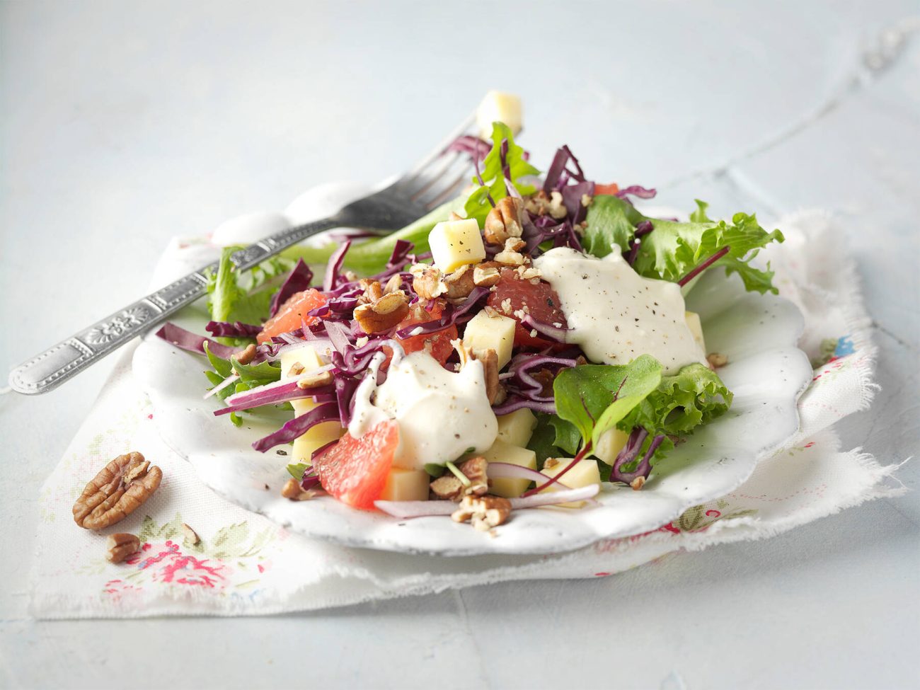 Juusto-punakaalisalaatti