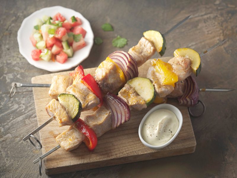 Barbecue-vartaat ja vesimeloni-kurkkusalsa