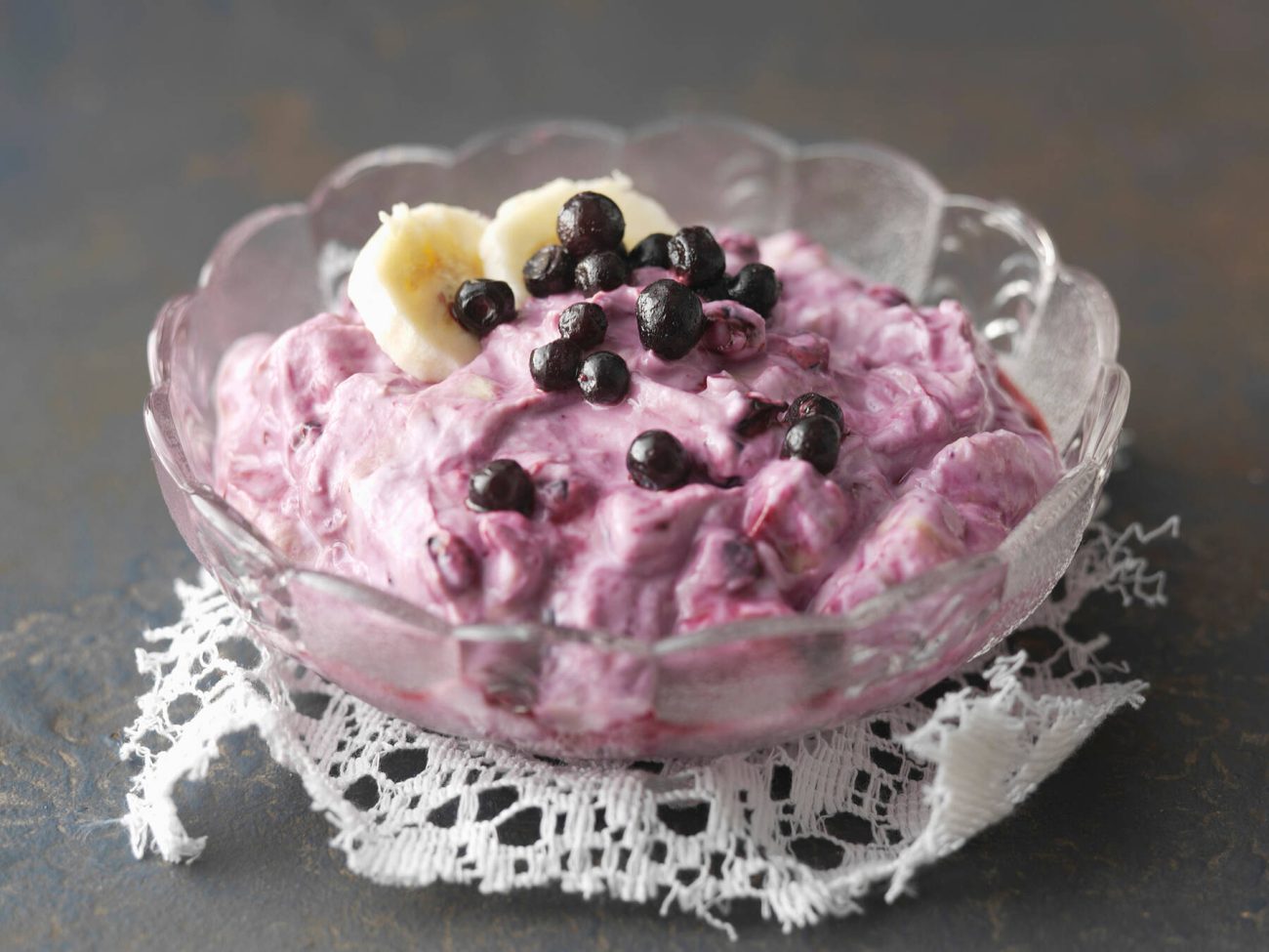 Kevyt mustikka-banaanirahka