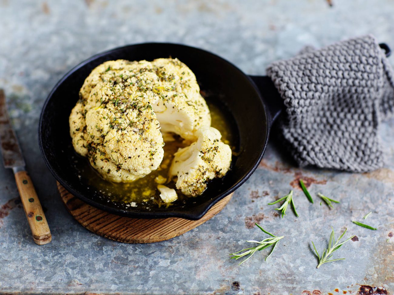 Uunissa paahdettu kukkakaali