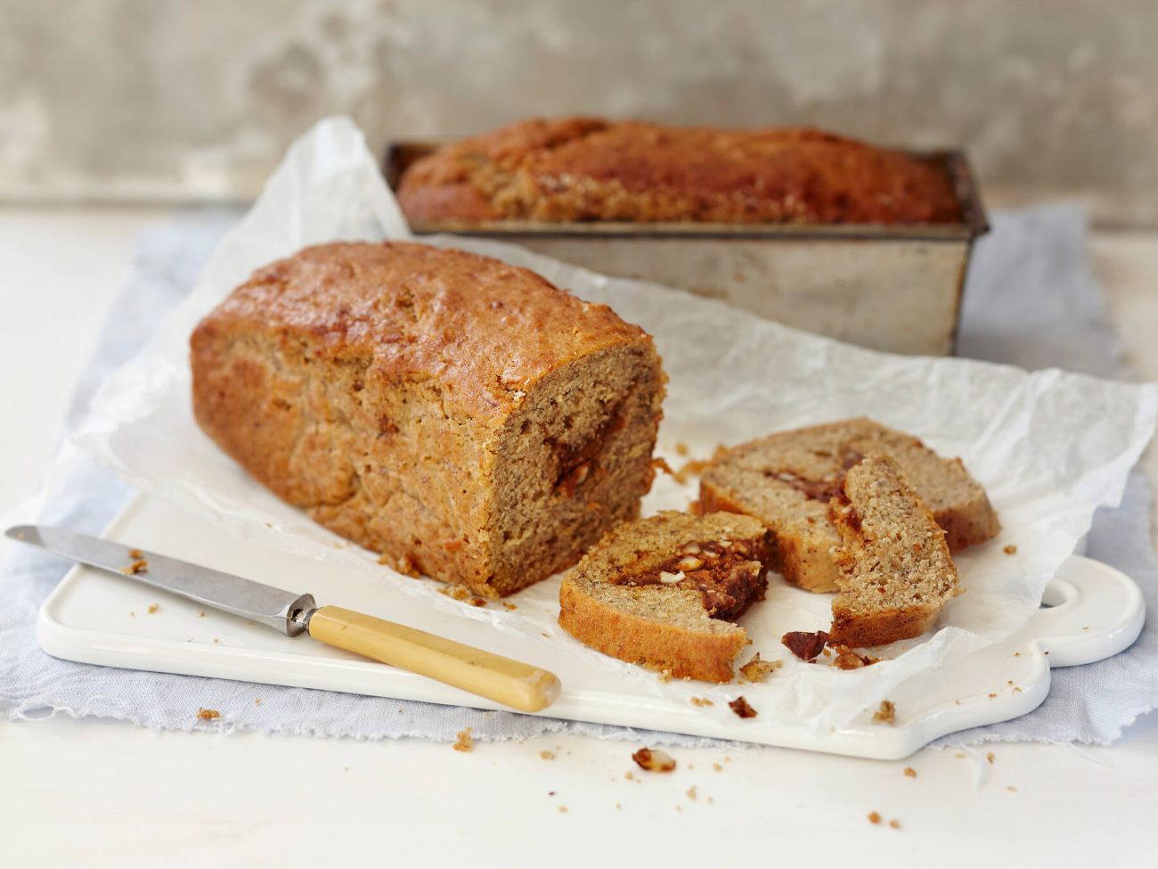 Banaani-maapähkinäleipä