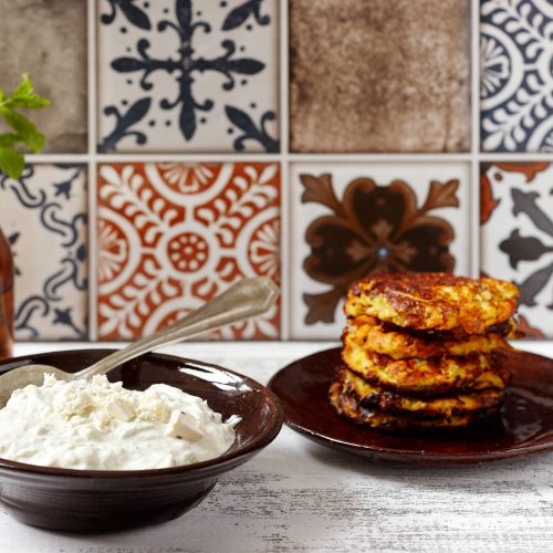 Kasvispihvit ja salaattijuustotsatsiki