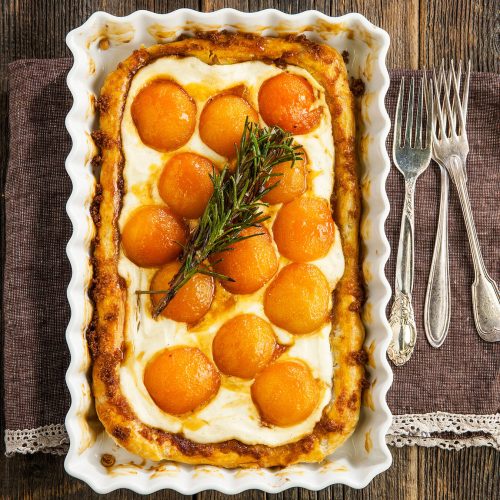 Aprikoosi-rahkapiirakka