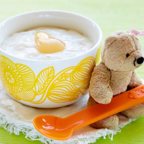 Päärynä-riisipuuro lapsille