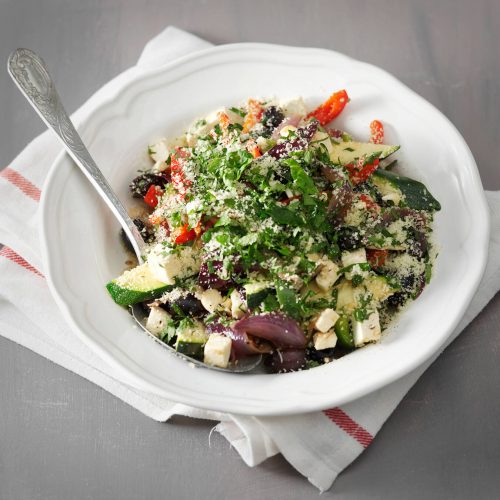 Kahden juuston kasviswokki