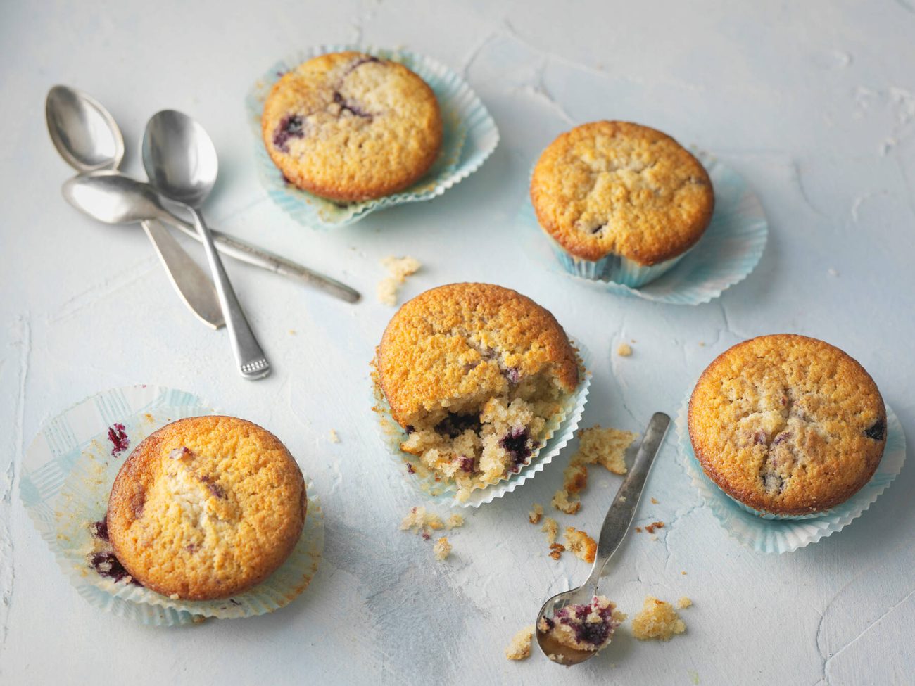 Ruis-mustikkamuffinit