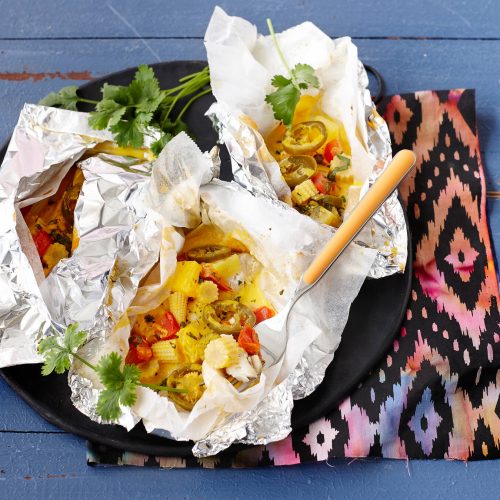 Jalapeno-kalaa foliossa