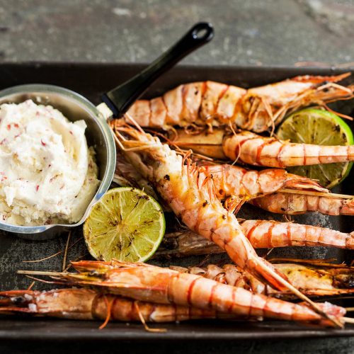 Grillatut jättikatkarapuvartaat