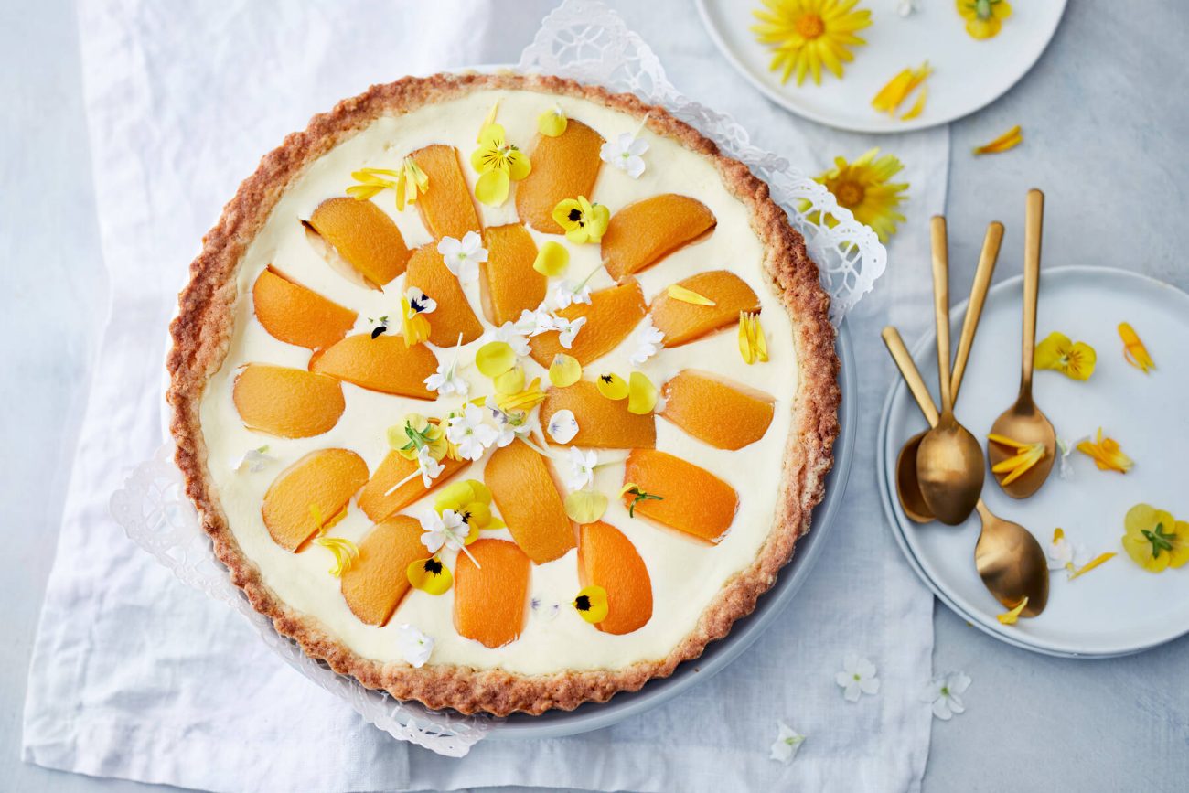 Persikkarahkapiirakka