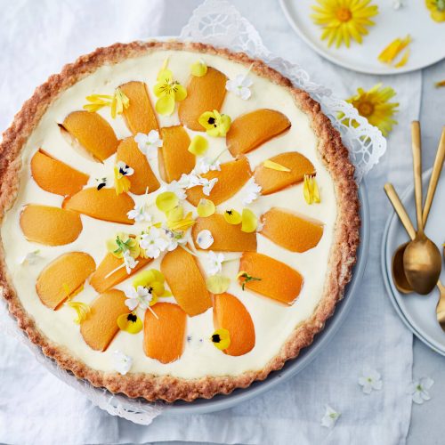 Persikkarahkapiirakka