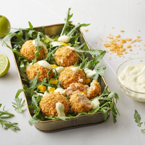 Broileripyörykät ja dippi