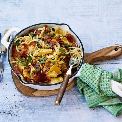 Basilika-tuorejuustopasta