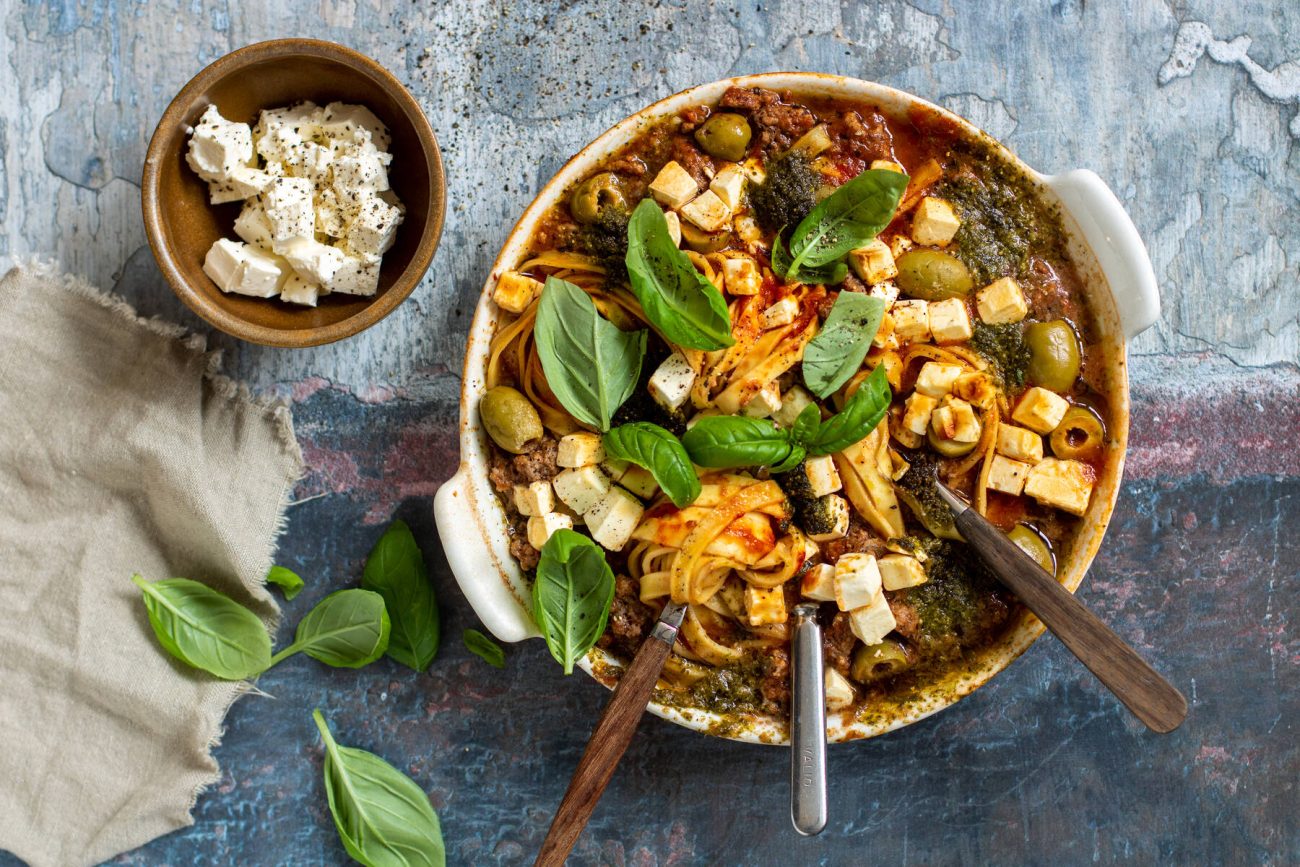 Välimeren pastavuoka mikrossa