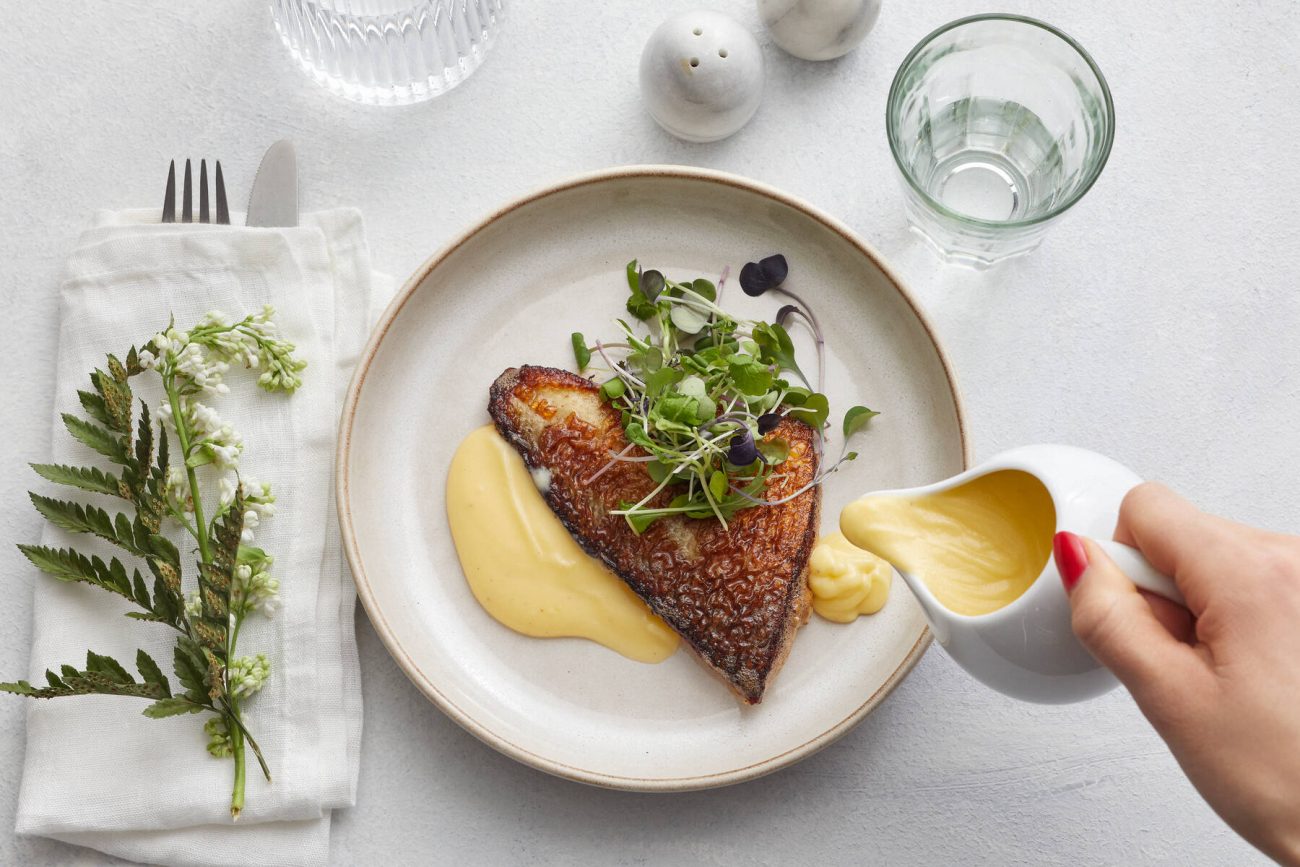 Paistettu kuha ja beurre blanc