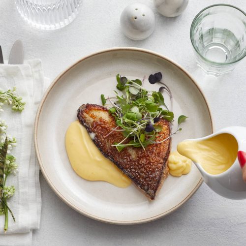 Paistettu kuha ja beurre blanc