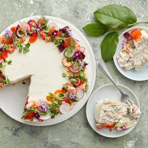 Toast skagen -voileipäkakku