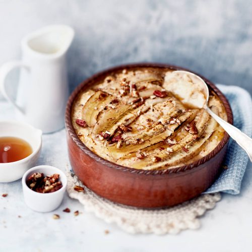 Banaani-pähkinäjoulupuuro