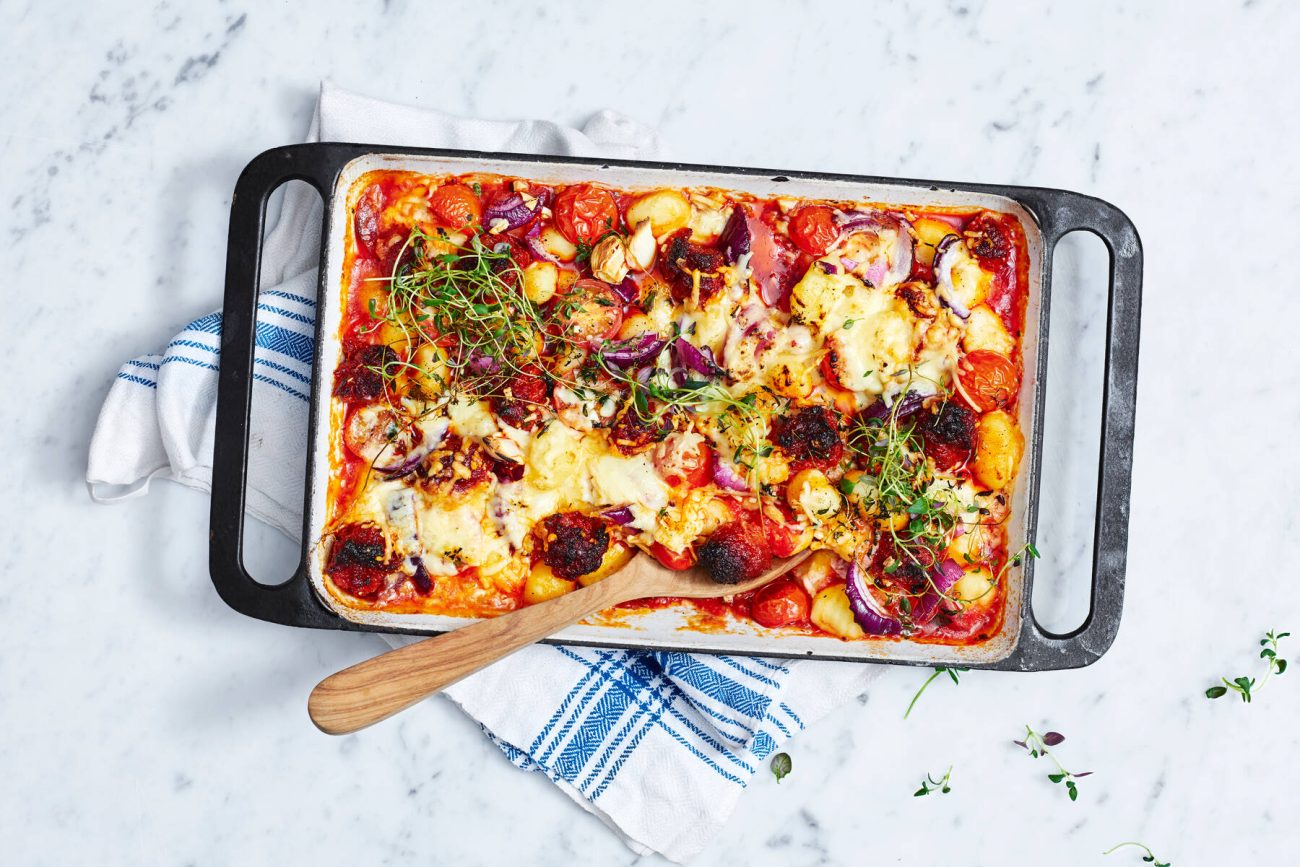 Gnocchi-tuoremakkaravuoka