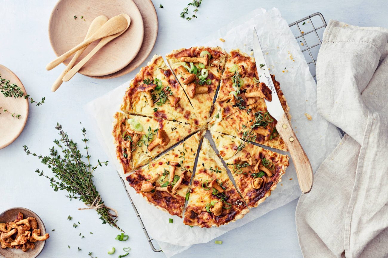 Helppo kantarellipiirakka