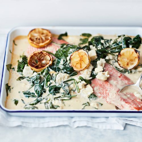 Pinaatti-sitruunauunilohi