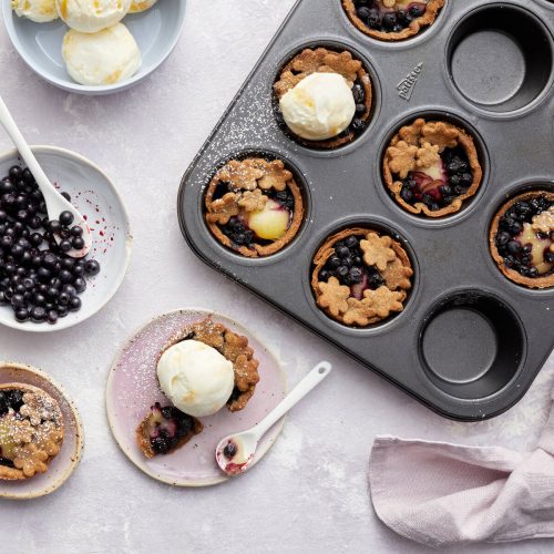 Helpot vanilja-mustikkakukkoset