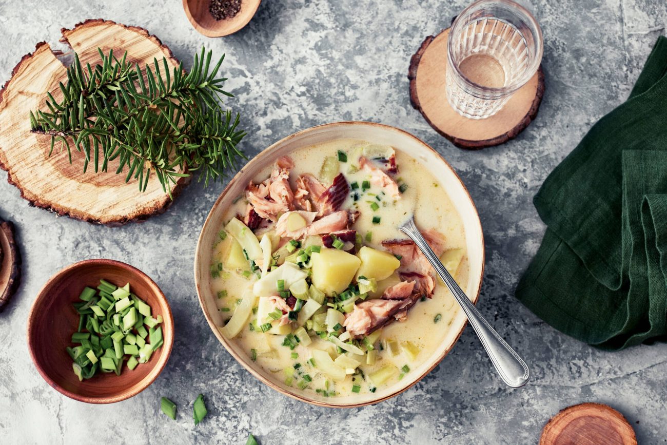 Juustoinen savukalakeitto